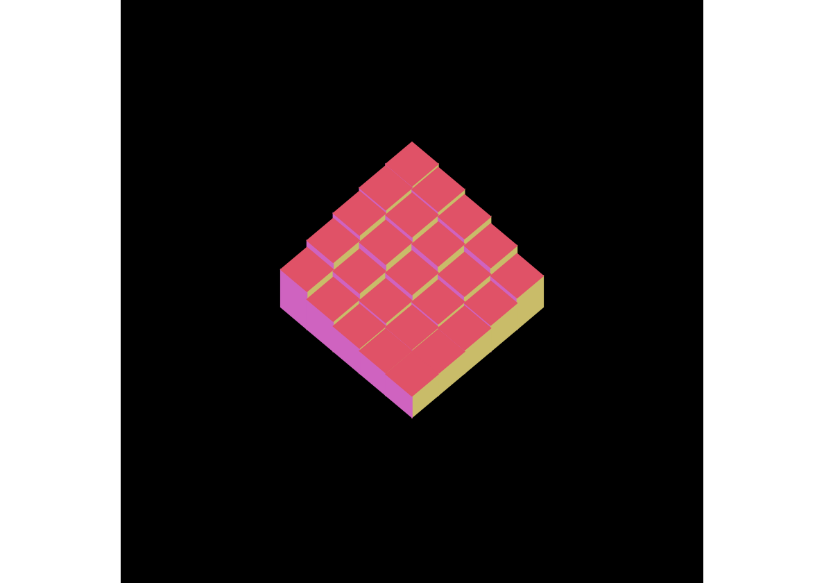 Prompt 05: tiny pinkish isometric art